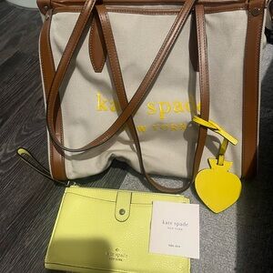 Kate spade tote and wallet